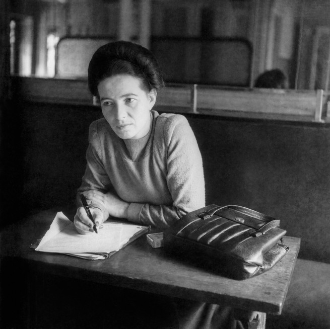 Simone de Beauvoir at the Cafe de Flore