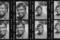 Contact sheet of portrait shoot with Octavia E. Butler.