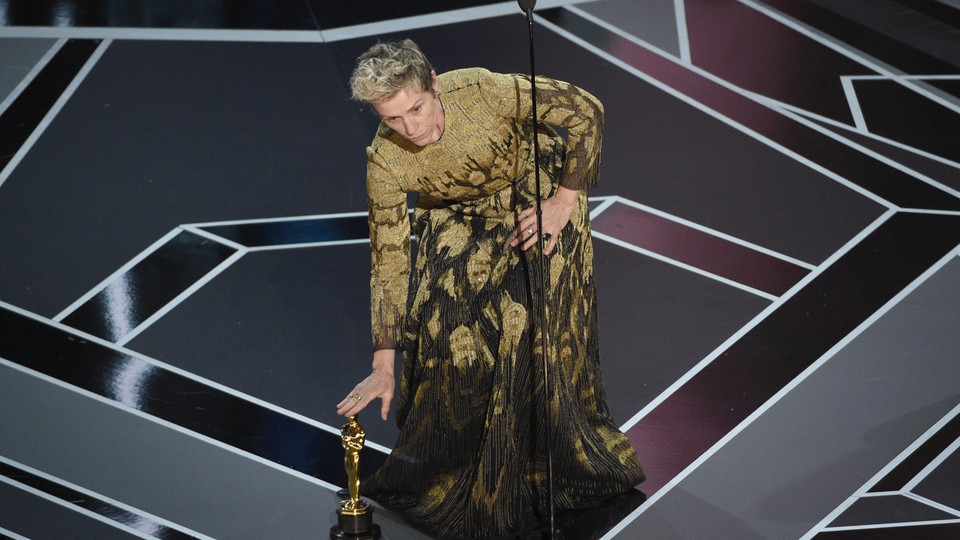 Frances McDormand at the 90th Academy Awards ceremony