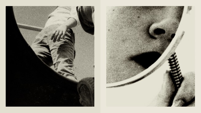 photo illustration of a woman looking in the mirror