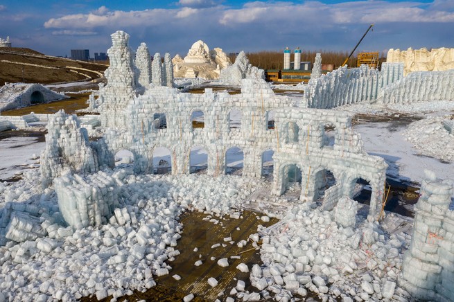 The Temporary Ruins of Harbin’s Melting Ice Sculptures
