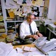 David Halberstam works at his office in New York City on May 14, 1993