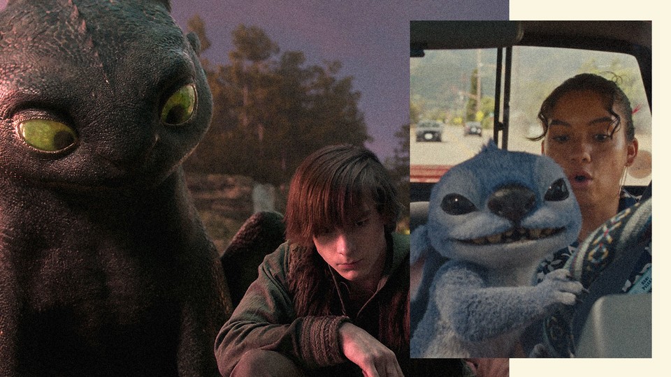 Movie stills from How to Train Your Dragon and Lilo & Stitch