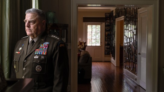 A photograph of General Mark Milley in his home