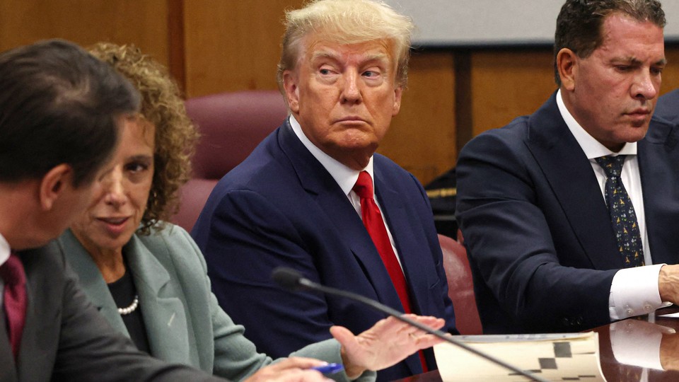 Former President Donald Trump in court