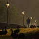 A man running in the early morning