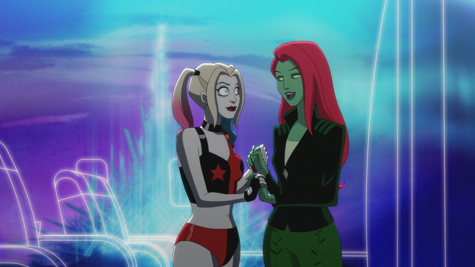 Harley Quinn and Poison Ivy holding hands in ‘Harley Quinn’