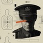 A collage showing a police officer, a hand holding a gun, and a paper shooting target