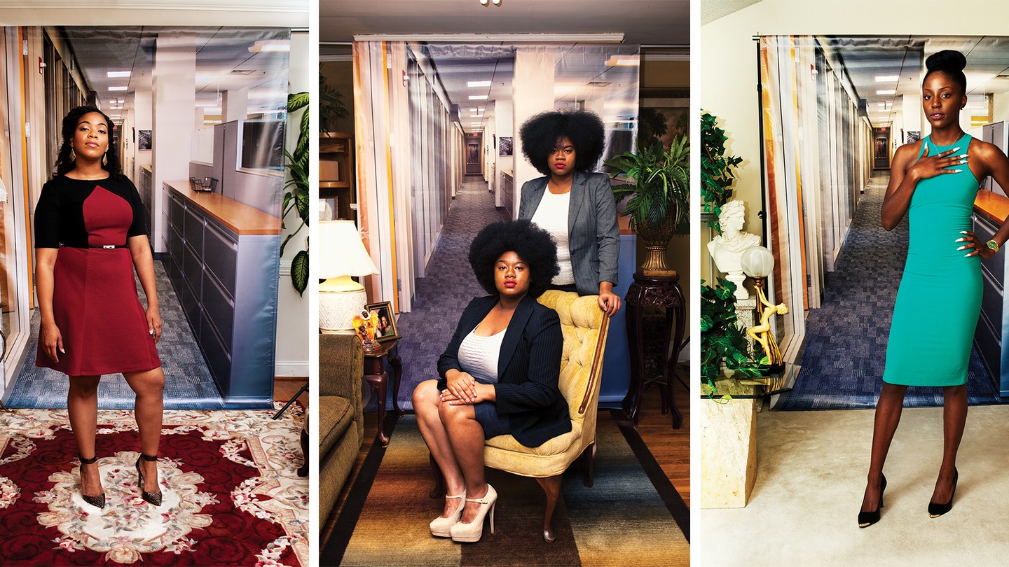3 photographs from Endia Beal's series "Am I What You're Looking For?"