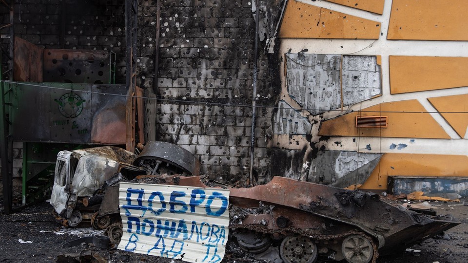 War wreckage in Ukraine