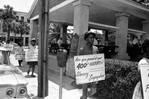 A daytime protest on June 11, 1964, of the slave market in St. Augustine, Florida