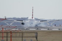 A Boeing 737 Max 8 lands in Washington, D,C.