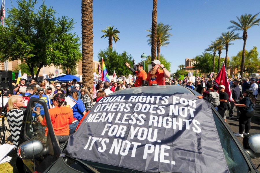  "Equal rights for others does not mean less rights for you. It's not pie."