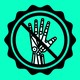 Illustration of a robotic hand beneath a "no" symbol