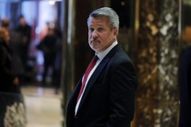 Bill Shine is pictured at Trump Tower in New York on November 21, 2016. 