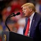 President Donald Trump speaks at campaign rally.