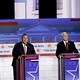 Asa Hutchinson, Chris Christie, and Mike Pence on the debate stage