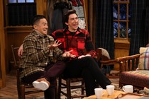 Bowen Yang and Adam Driver laughing