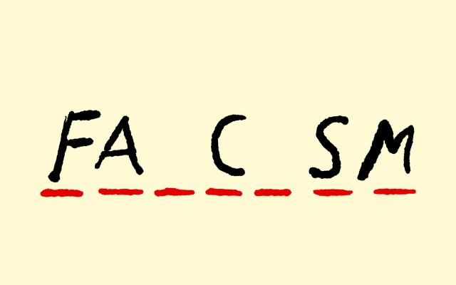 A fill-in-the-blanks word puzzle almost spells out "fascism," with the first "s" and the letter "i" missing.