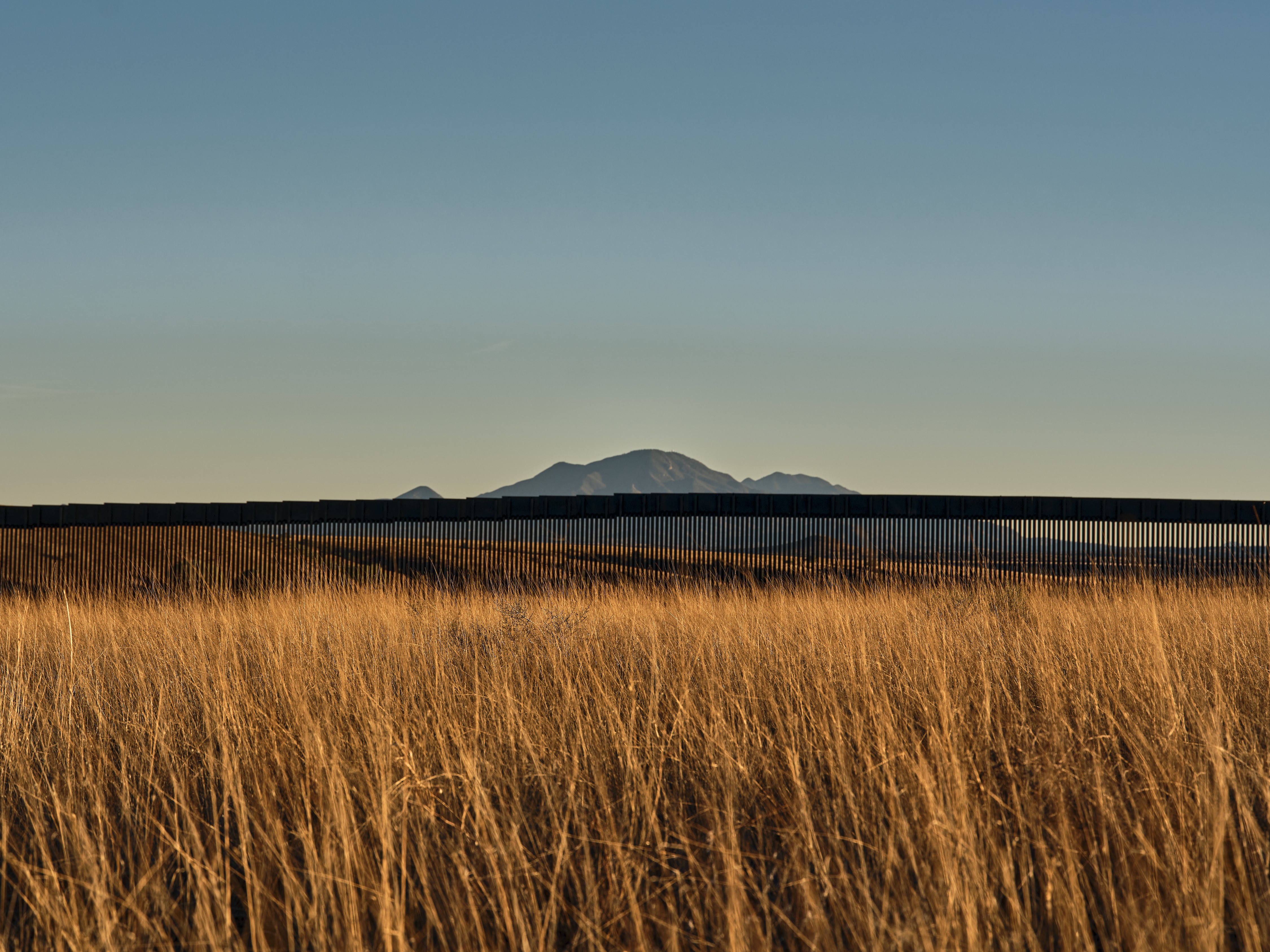 The U.S.-Mexico border wall in the San Rafael Valley.