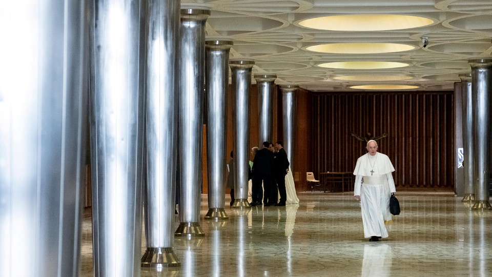 Pope Francis is seen at the Vatican as a conference on child sexual abuse in the Catholic Church begins.