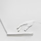 An illustration of a white hand in front of a laptop