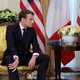 Emmanuel Macron talks with Donald Trump.