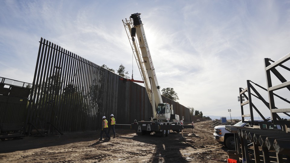 Construction along part of the U.S.-Mexico border