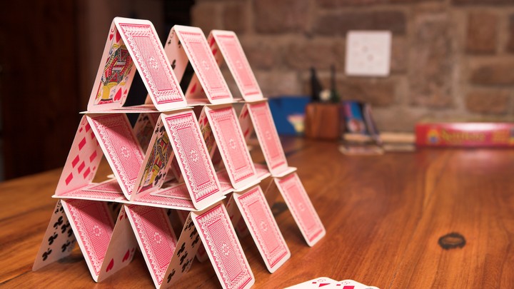 A house of playing cards