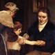 Edward Jenner performing his first smallpox vaccination on a child in 1796.