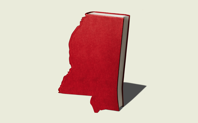 a book in the shape of Mississippi