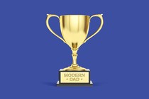 An illustration of a sports trophy awarded to dads.
