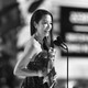 Michelle Yeoh accepting her Golden Globe