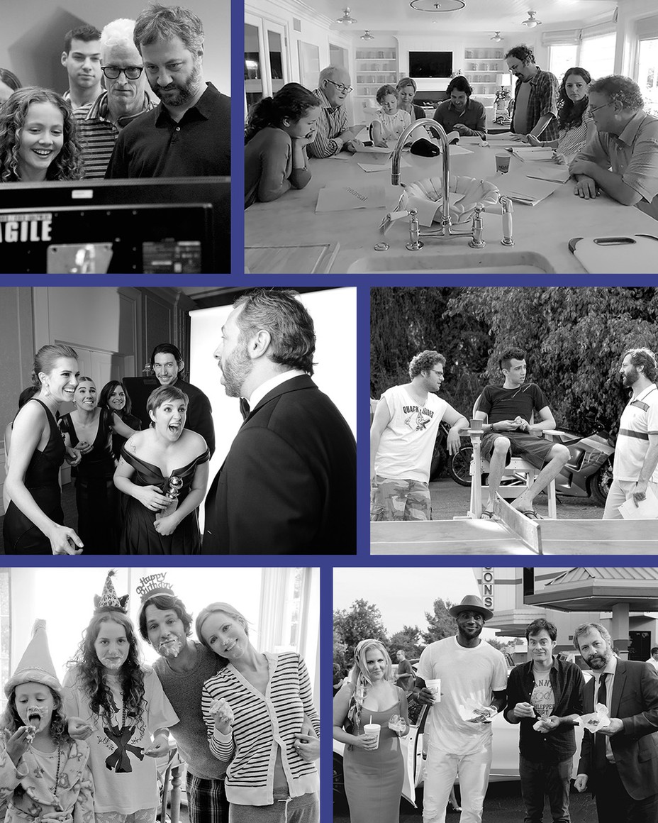 collage of black-and-white photos of people on movie sets