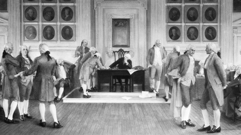 "The Signing of the American Constitution," by Albert Herter, a mural in the Wisconsin state capitol