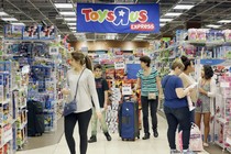 Customers shopping at Toys R Us