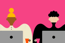 image of people working on computers
