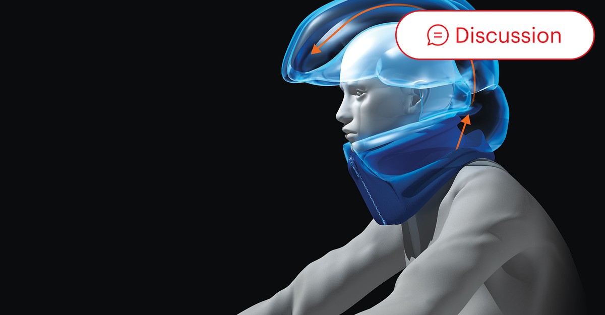 bike helmet airbag collar Hövding Bicycle Helmet, 52 - 59 cm Head Circumference, Bicycle Airbag The Inflatable Helmet - The