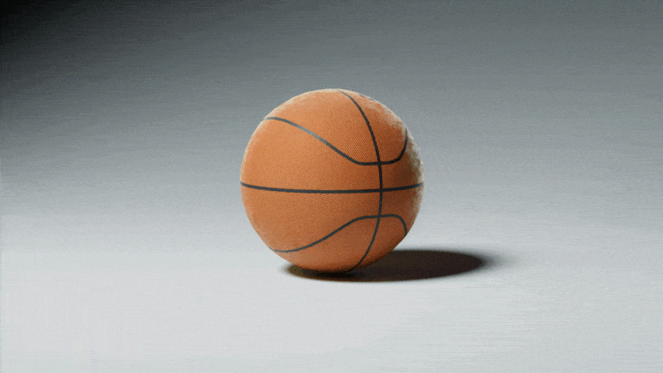 A basketball turning into gold