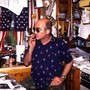 Hunter Thompson The " Gonzo " Journalist Sits At His Desk In His Rocky Mountain Cabin.