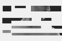 a profile of a man with redacted sections