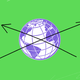 An image of a globe with two intersecting arrows