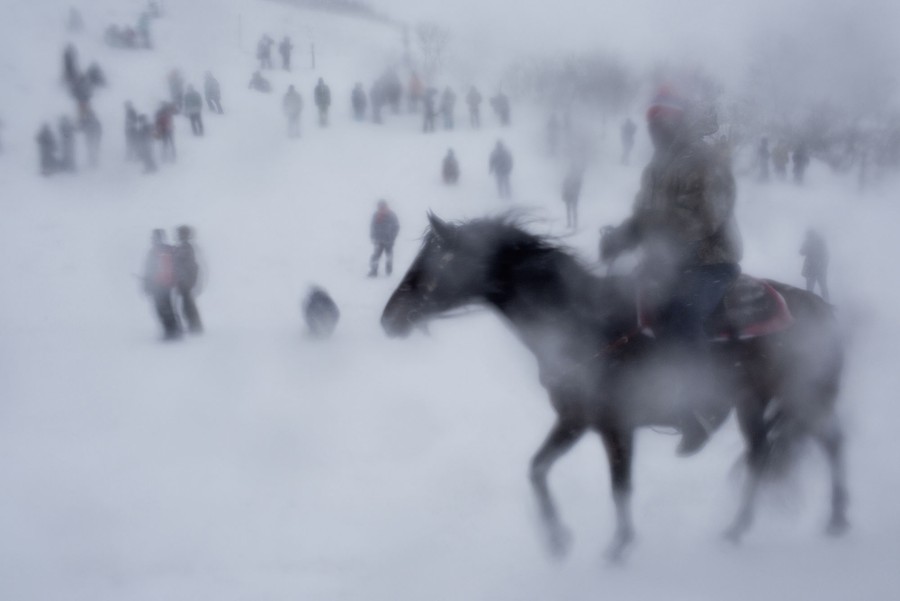 On the day of a government order to vacate the area, hundreds of United States military veterans vowed to defend the Standing Rock protest camp and march through a winter blizzard to the scene of recent clashes with state police and the national guard just outside of the Lakota Sioux reservation of Standing Rock, North Dakota, on December 5, 2016.