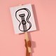 an illustration of a protest sign with a guitar