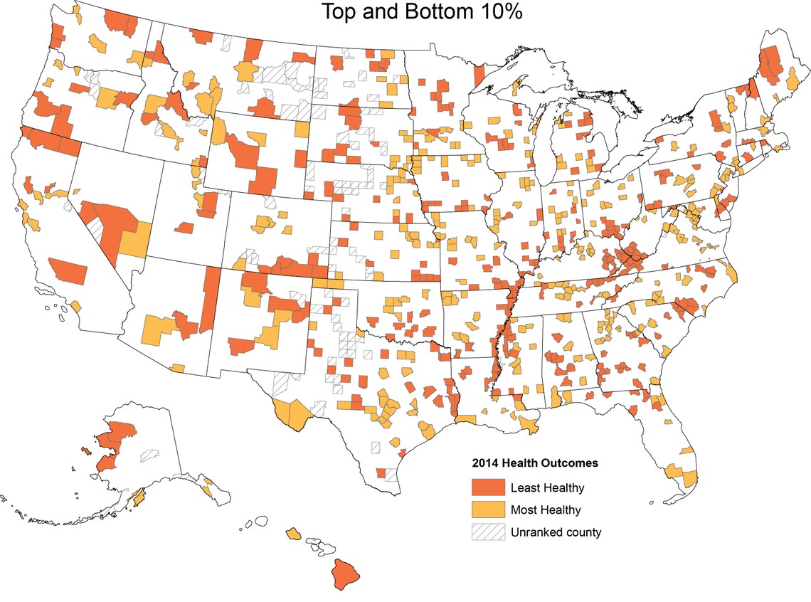 The Most And Least Healthy Counties In America - The Atlantic