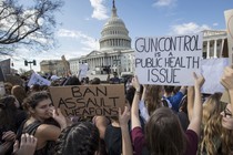 Students rally at the Capitol in solidarity with Marjory Stoneman Douglas High School in Florida.