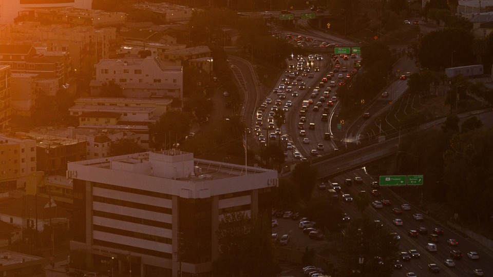 A photo of traffic in Los Angeles