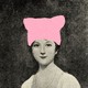 An image of Jane Austen with a pussy hat drawn on.