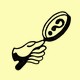 Illustration of a magnifying glass.