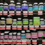 Shelves of vitamins and supplements